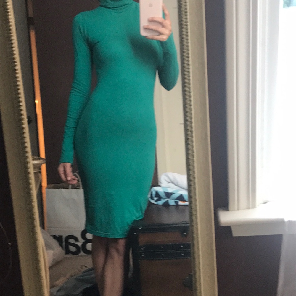 american apparel green dress AMERICAN APPAREL green/turquoise skater disco dress